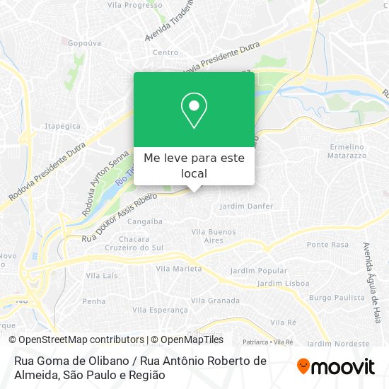 Rua Goma de Olibano / Rua Antônio Roberto de Almeida mapa