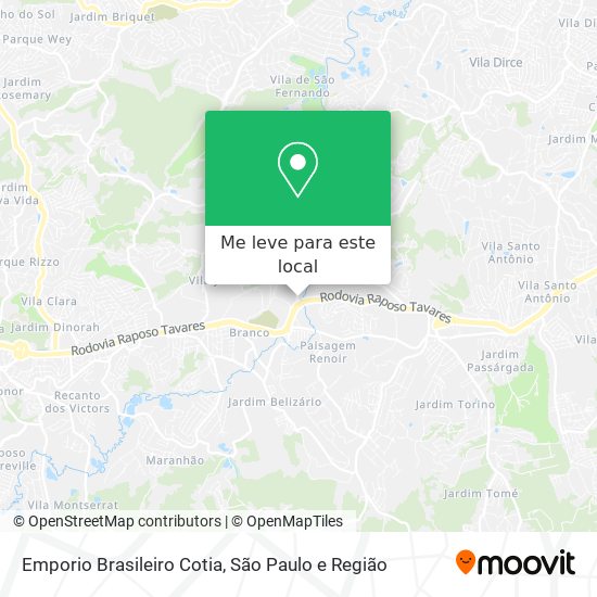 Emporio Brasileiro Cotia mapa
