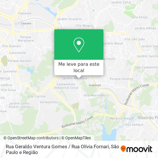 Rua Geraldo Ventura Gomes / Rua Olívia Fornari mapa