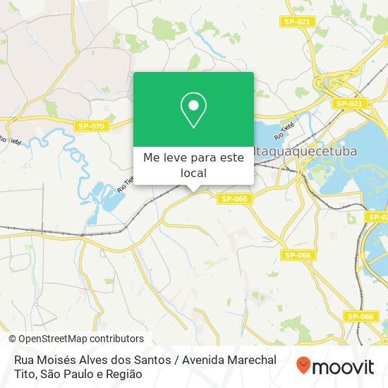 Rua Moisés Alves dos Santos / Avenida Marechal Tito mapa