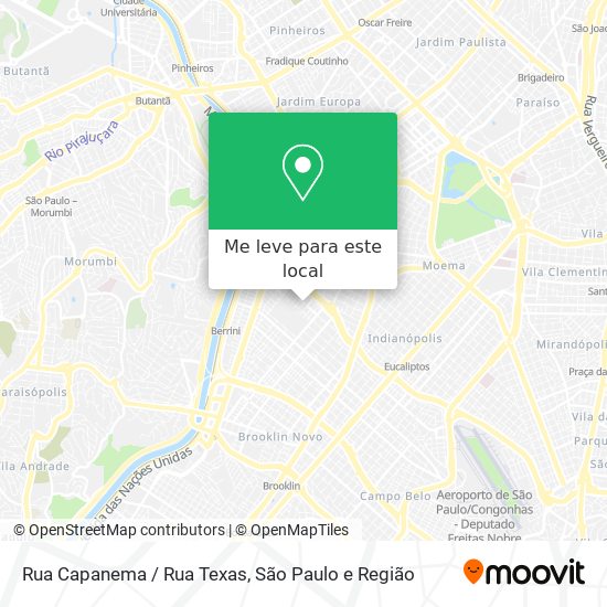 Rua Capanema / Rua Texas mapa
