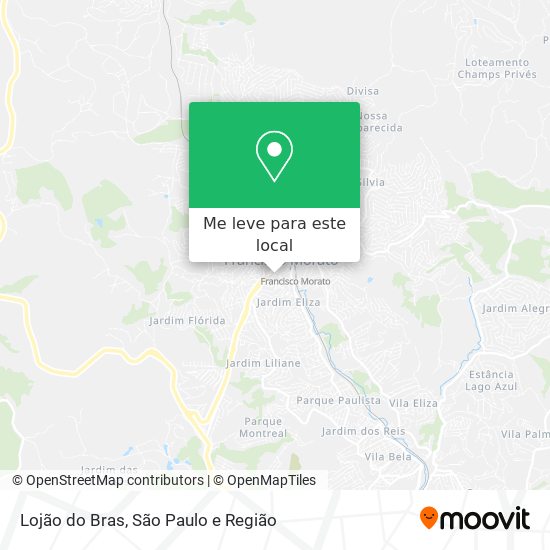 Como chegar até Lojão do Bras em Francisco Morato de Ônibus, Trem ou Metrô?