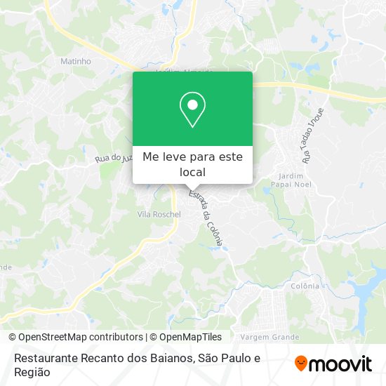 Restaurante Recanto dos Baianos mapa