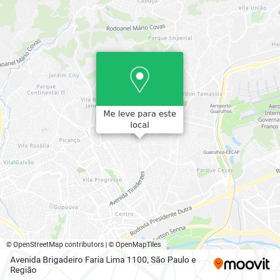 Avenida Brigadeiro Faria Lima 1100 mapa