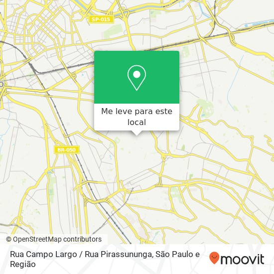 Rua Campo Largo / Rua Pirassununga mapa