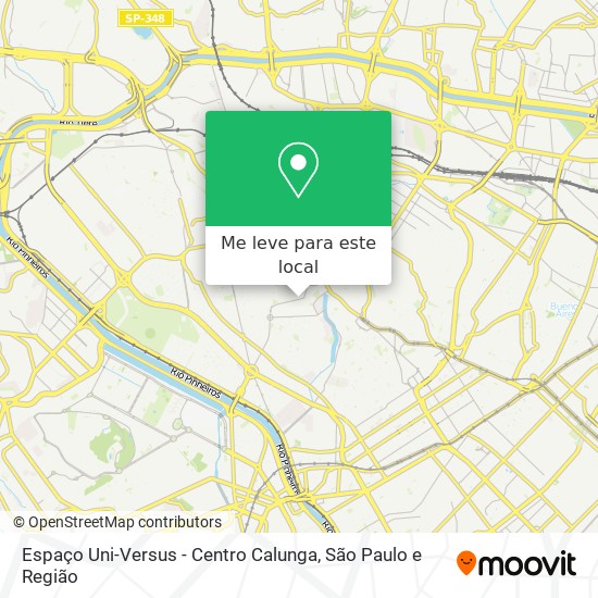 Espaço Uni-Versus - Centro Calunga mapa