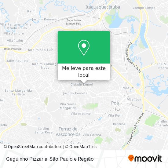 Gaguinho Pizzaria mapa