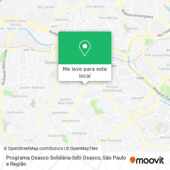 Programa Osasco Solidária-Sdti Osasco mapa