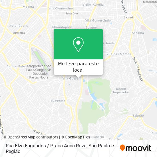 Rua Elza Fagundes / Praça Anna Roza mapa