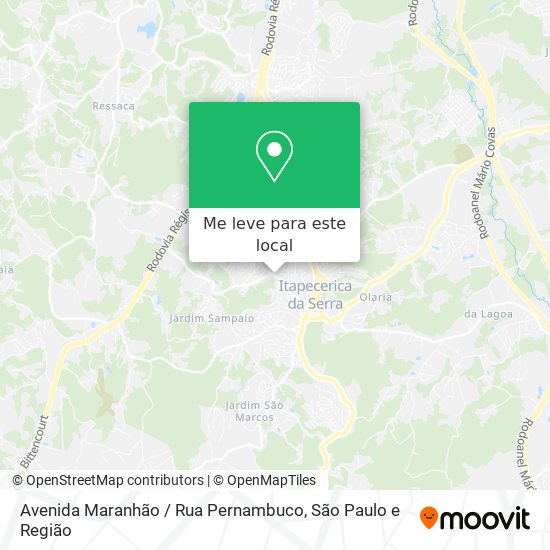 Avenida Maranhão / Rua Pernambuco mapa