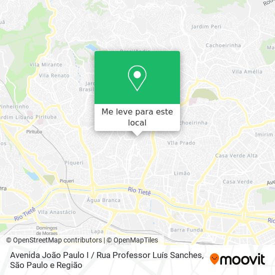 Avenida João Paulo I / Rua Professor Luís Sanches mapa