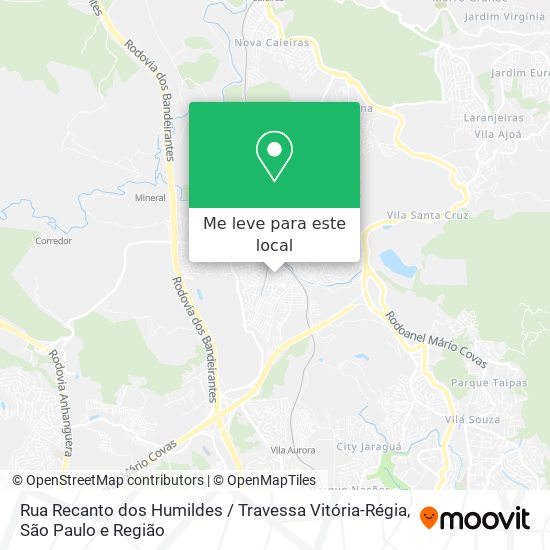 Rua Recanto dos Humildes / Travessa Vitória-Régia mapa
