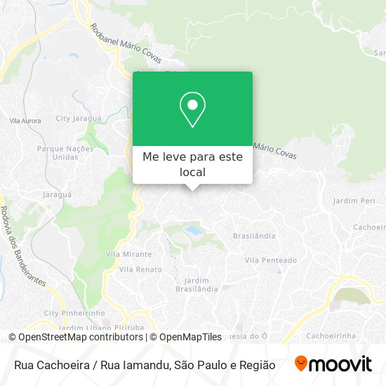 Rua Cachoeira / Rua Iamandu mapa