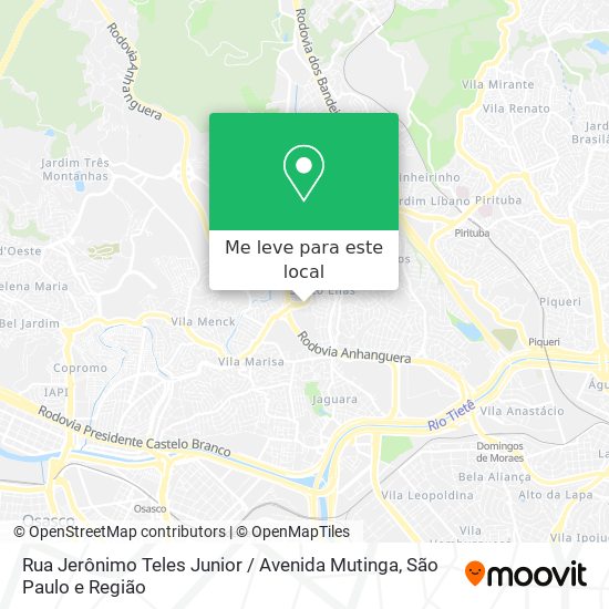 Rua Jerônimo Teles Junior / Avenida Mutinga mapa