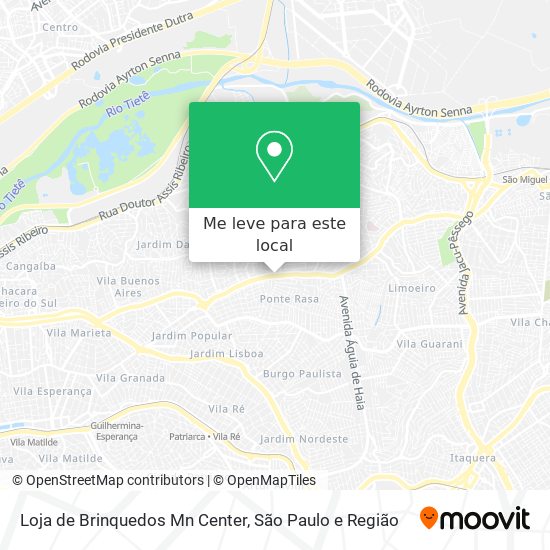 Loja de Brinquedos Mn Center mapa