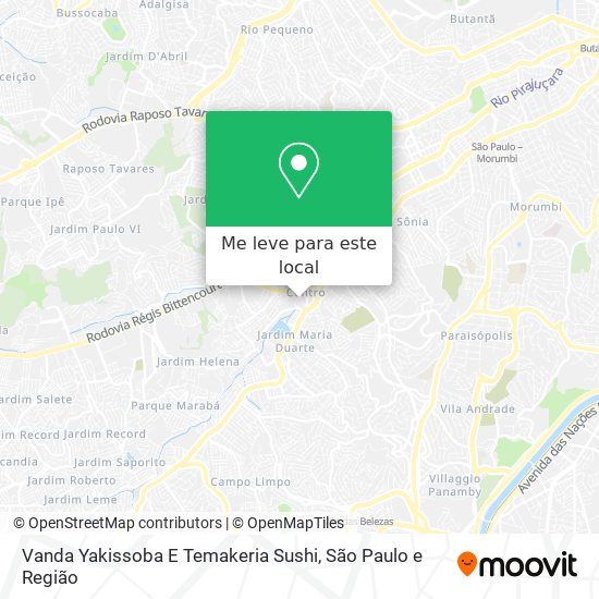 Vanda Yakissoba E Temakeria Sushi mapa