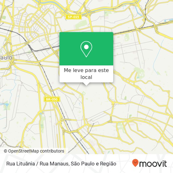 Rua Lituânia / Rua Manaus mapa