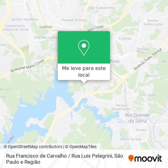 Rua Francisco de Carvalho / Rua Luís Pelegrini mapa