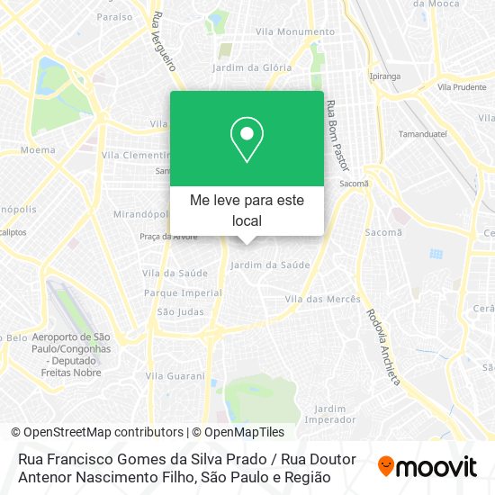 Rua Francisco Gomes da Silva Prado / Rua Doutor Antenor Nascimento Filho mapa