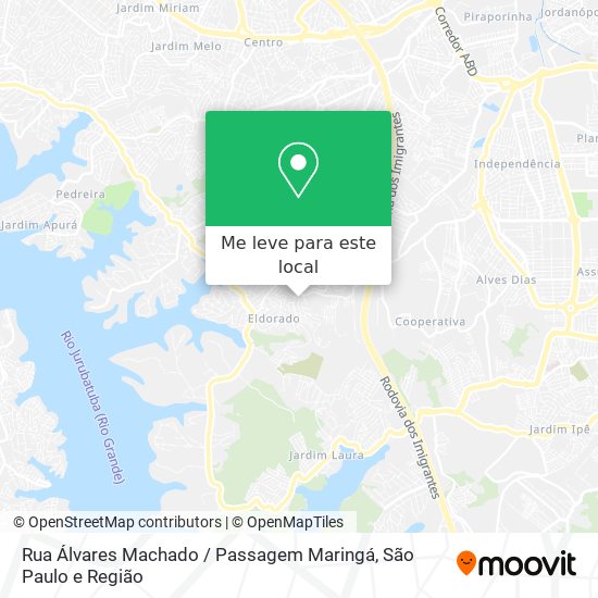Rua Álvares Machado / Passagem Maringá mapa