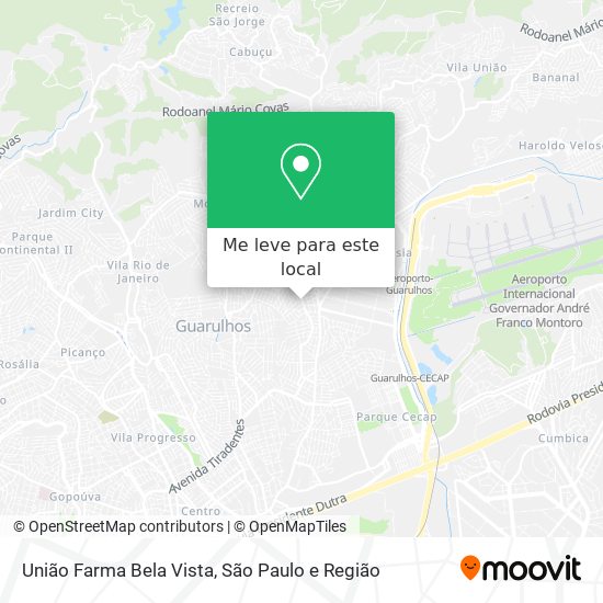 União Farma Bela Vista mapa