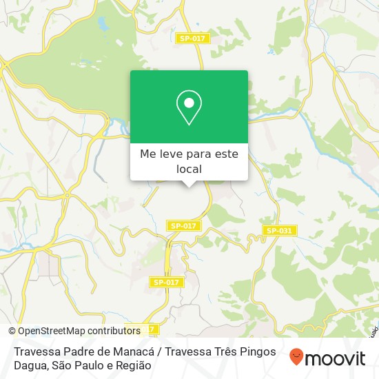 Travessa Padre de Manacá / Travessa Três Pingos Dagua mapa