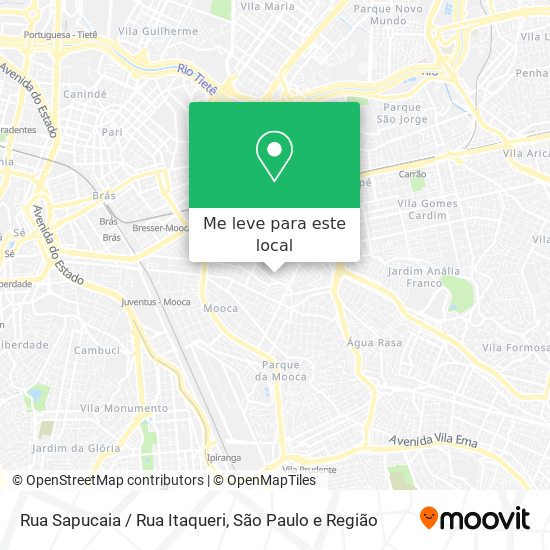 Rua Sapucaia / Rua Itaqueri mapa