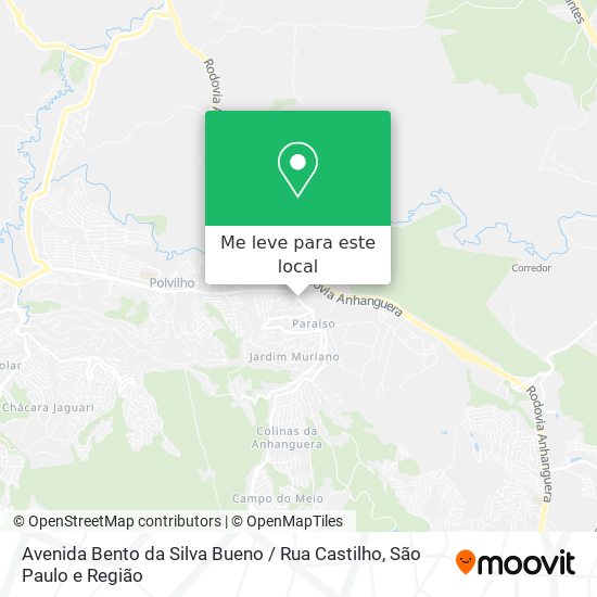 Avenida Bento da Silva Bueno / Rua Castilho mapa
