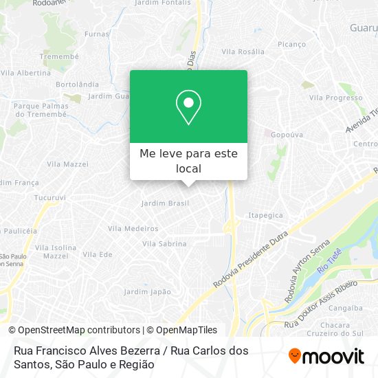 Rua Francisco Alves Bezerra / Rua Carlos dos Santos mapa