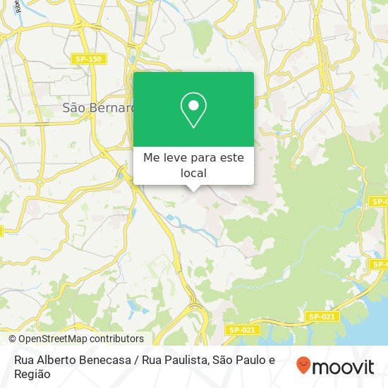 Rua Alberto Benecasa / Rua Paulista mapa