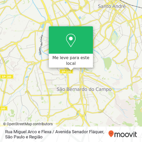 Rua Miguel Arco e Flexa / Avenida Senador Fláquer mapa