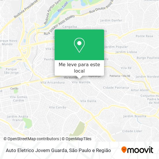 Auto Eletrico Jovem Guarda mapa
