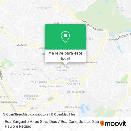 Rua Sargento Aires Silva Dias / Rua Candido Luz mapa