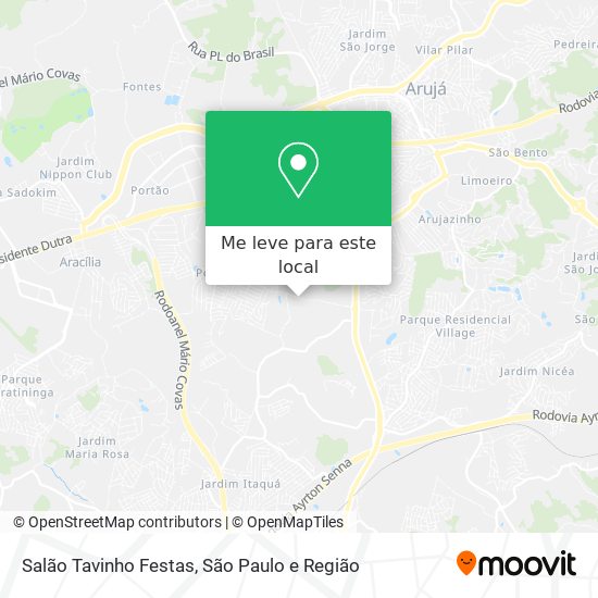 Salão Tavinho Festas mapa