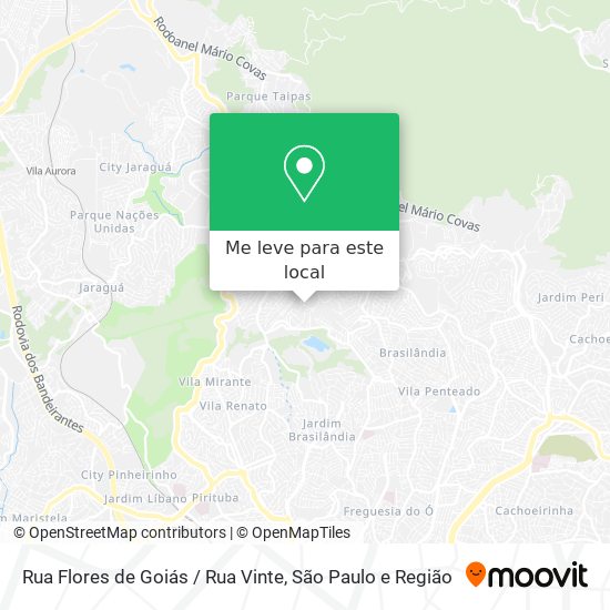 Rua Flores de Goiás / Rua Vinte mapa