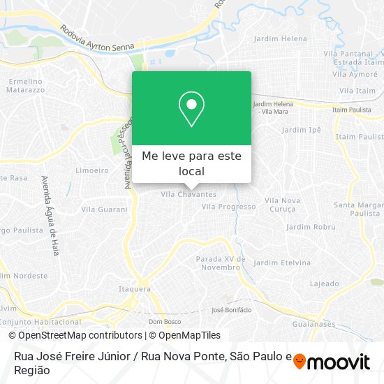 Rua José Freire Júnior / Rua Nova Ponte mapa