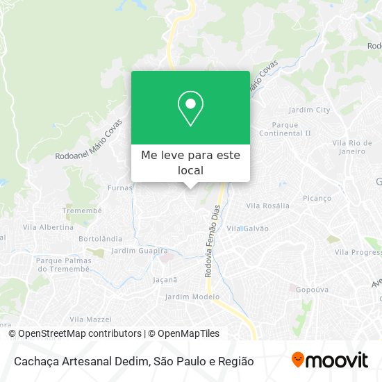 Cachaça Artesanal Dedim mapa