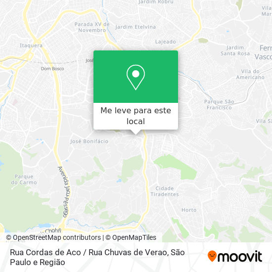 Rua Cordas de Aco / Rua Chuvas de Verao mapa