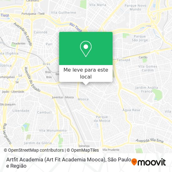 Artfit Academia (Art Fit Academia Mooca) mapa