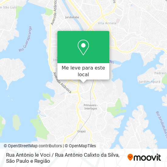 Rua Antônio le Voci / Rua Antônio Calixto da Silva mapa