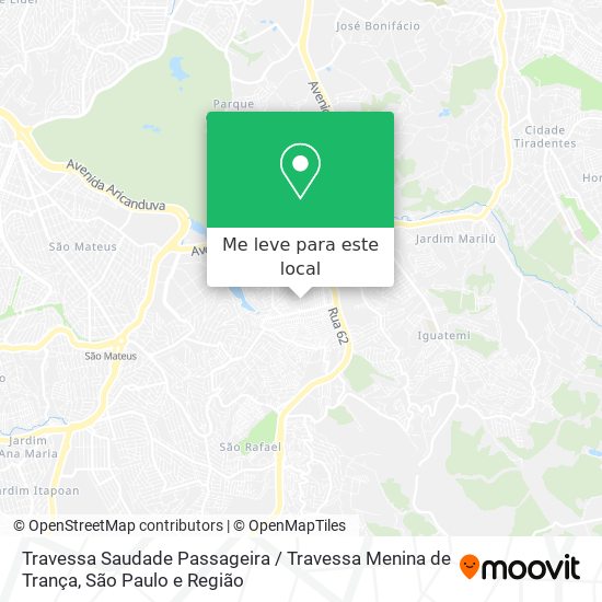 Travessa Saudade Passageira / Travessa Menina de Trança mapa