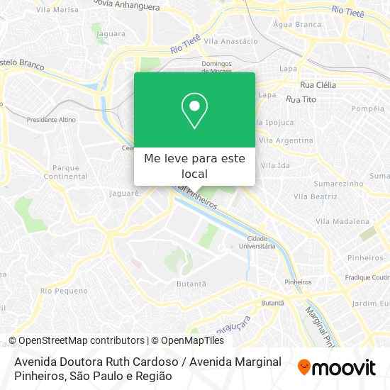 Avenida Doutora Ruth Cardoso / Avenida Marginal Pinheiros mapa