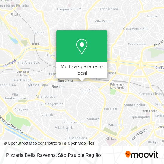 Pizzaria Bella Ravenna mapa