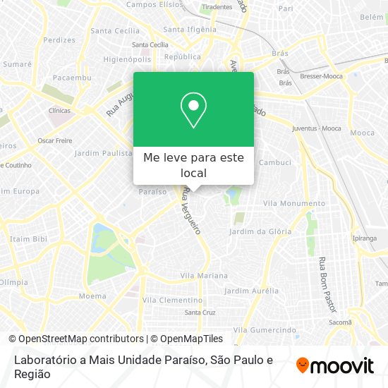 Laboratório a Mais Unidade Paraíso mapa