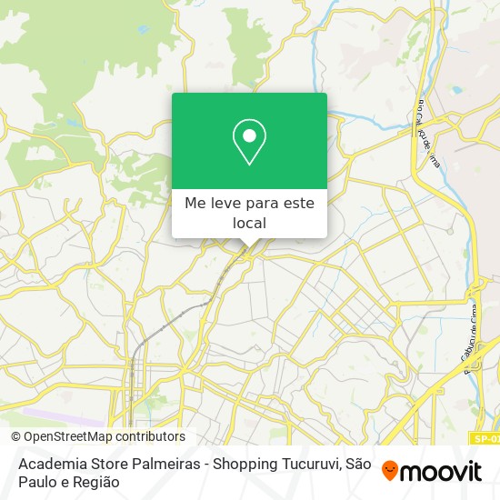 Academia Store Palmeiras - Shopping Tucuruvi mapa
