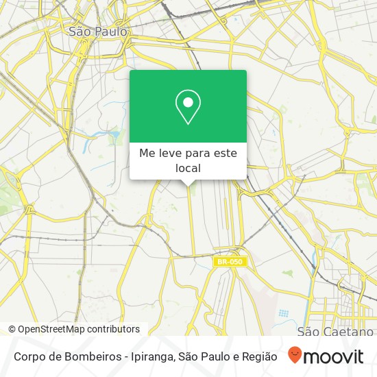 Corpo de Bombeiros - Ipiranga mapa