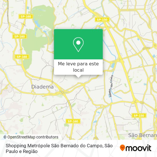 Shopping Metrópole São Bernado do Campo mapa