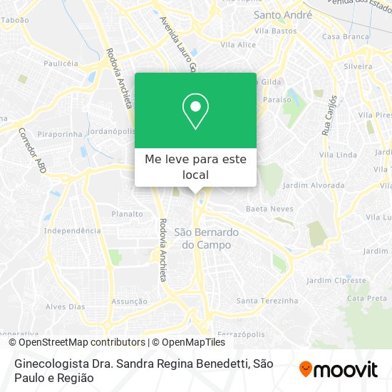 Ginecologista Dra. Sandra Regina Benedetti mapa