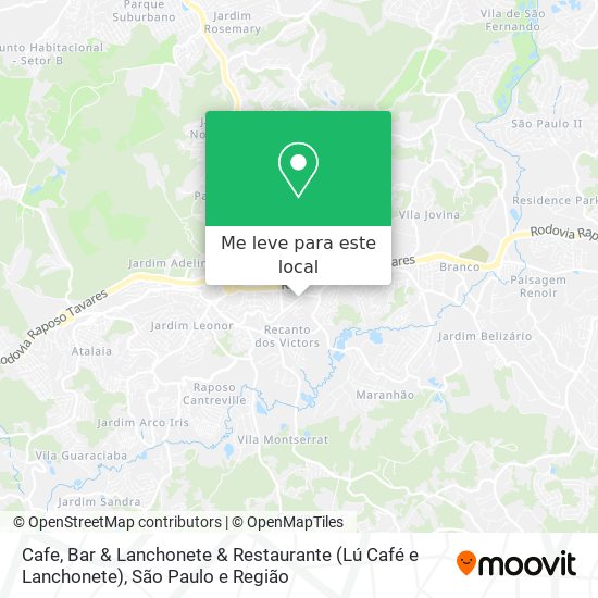 Cafe, Bar & Lanchonete & Restaurante (Lú Café e Lanchonete) mapa