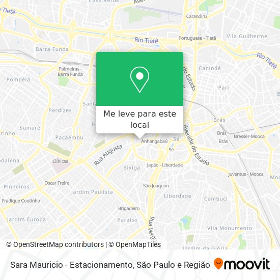 Sara Mauricio - Estacionamento mapa